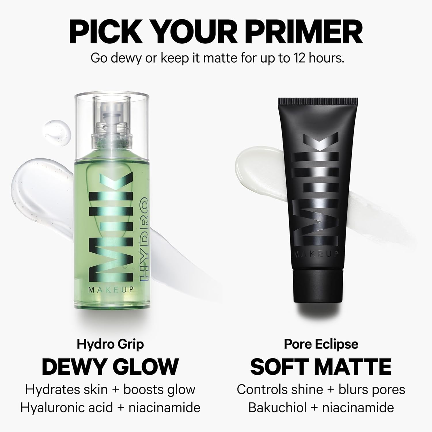Milk Makeup Pore Eclipse Mattifying Primer – Blurs Pores, Controls Shine + Holds Makeup for Up to 12 Hours – Creates a Smooth, Even Base for a Soft, Long-Lasting Matte Finish