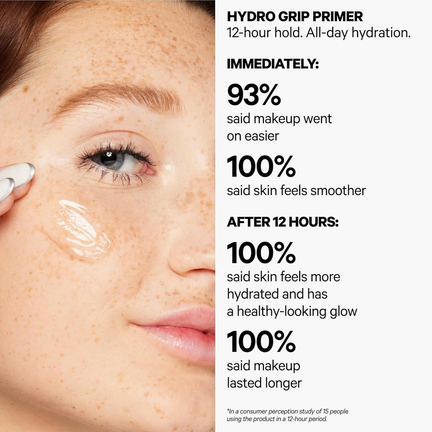 Milk Makeup Hydro Grip Primer with Hyaluronic Acid + Niacinamide – Hydrating Face Primer Grips Makeup for Up to 12 Hours – Silicone-Free, Lightweight Gel with Dewy Finish