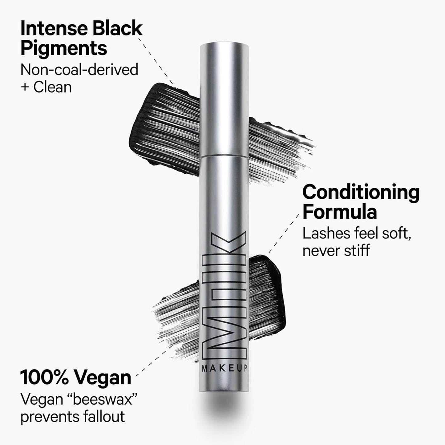 Milk Makeup KUSH Mascara – Volumizing Mascara for Thicker, Fuller, High-Volume Lashes from Root to Tip – Clean, Vegan, Conditioning Formula