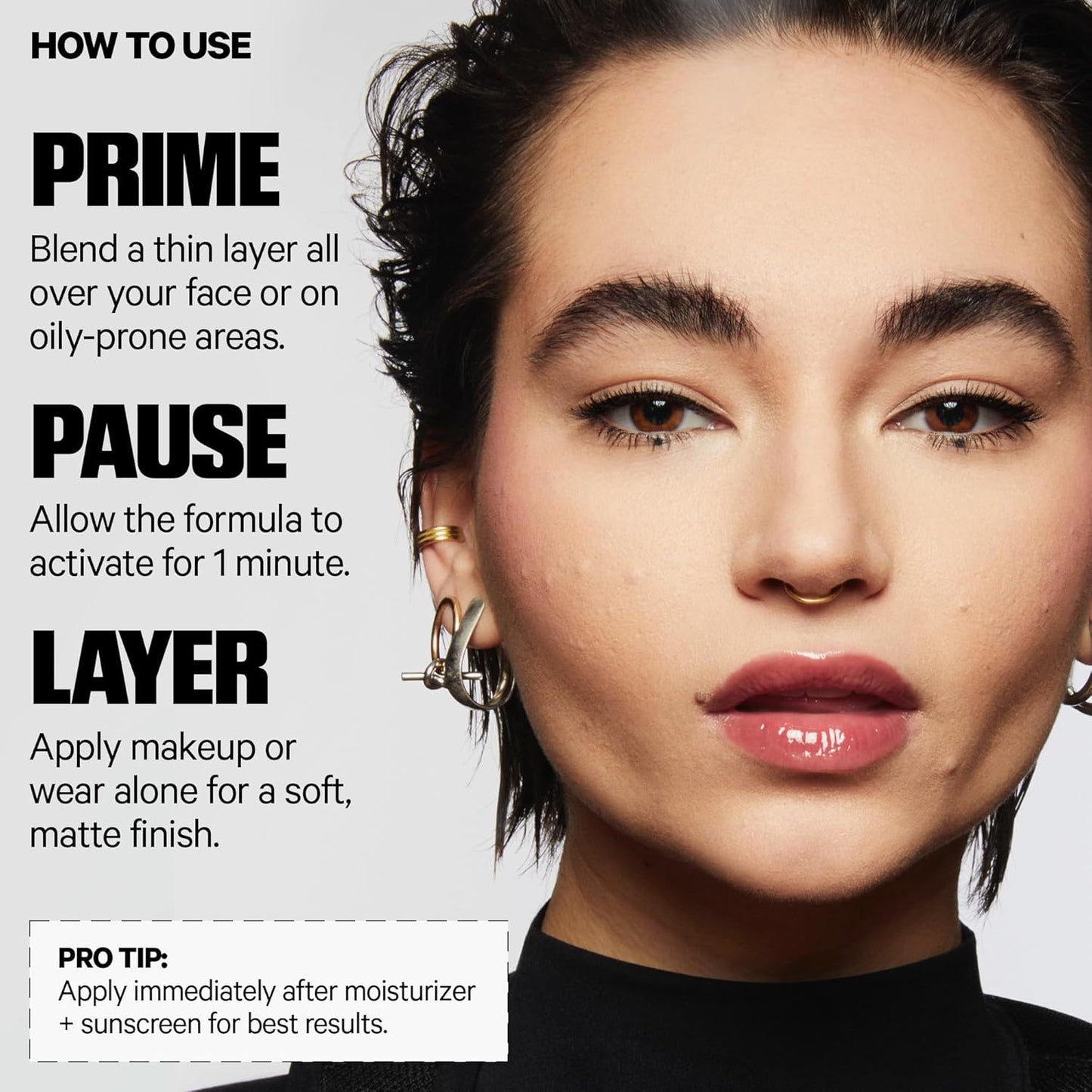 Milk Makeup Pore Eclipse Mattifying Primer – Blurs Pores, Controls Shine + Holds Makeup for Up to 12 Hours – Creates a Smooth, Even Base for a Soft, Long-Lasting Matte Finish