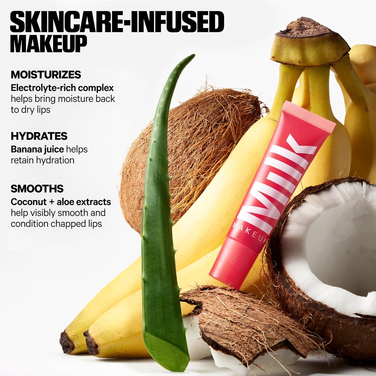 Milk Makeup Balmade Electrolyte Lip Balm – Hydrating, Sheer Gloss Nourishes + Replenishes Moisture – Clean, Vegan Formula with High-Shine Finish