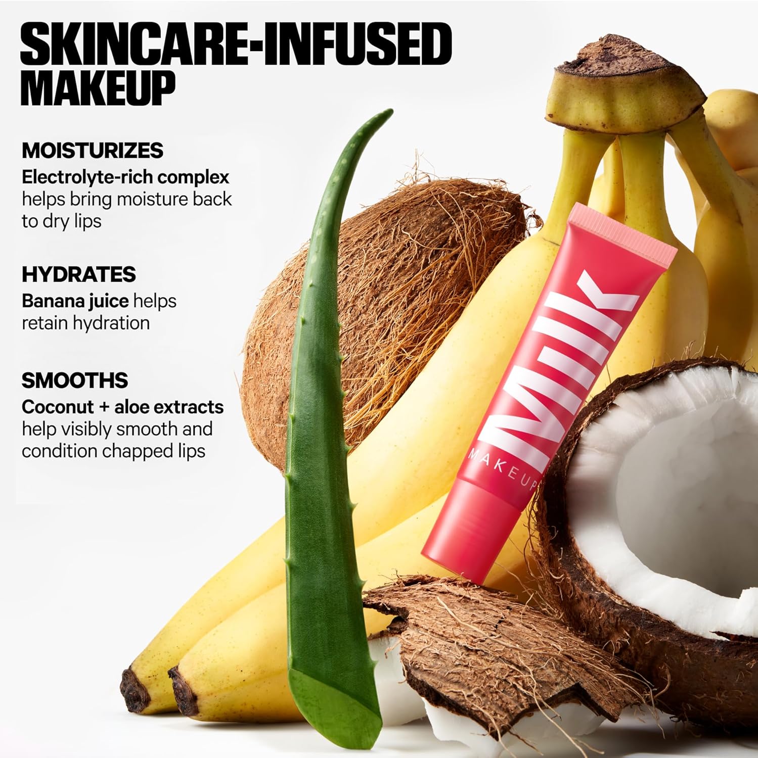 Milk Makeup Balmade Electrolyte Lip Balm – Hydrating, Sheer Gloss Nourishes + Replenishes Moisture – Clean, Vegan Formula with High-Shine Finish