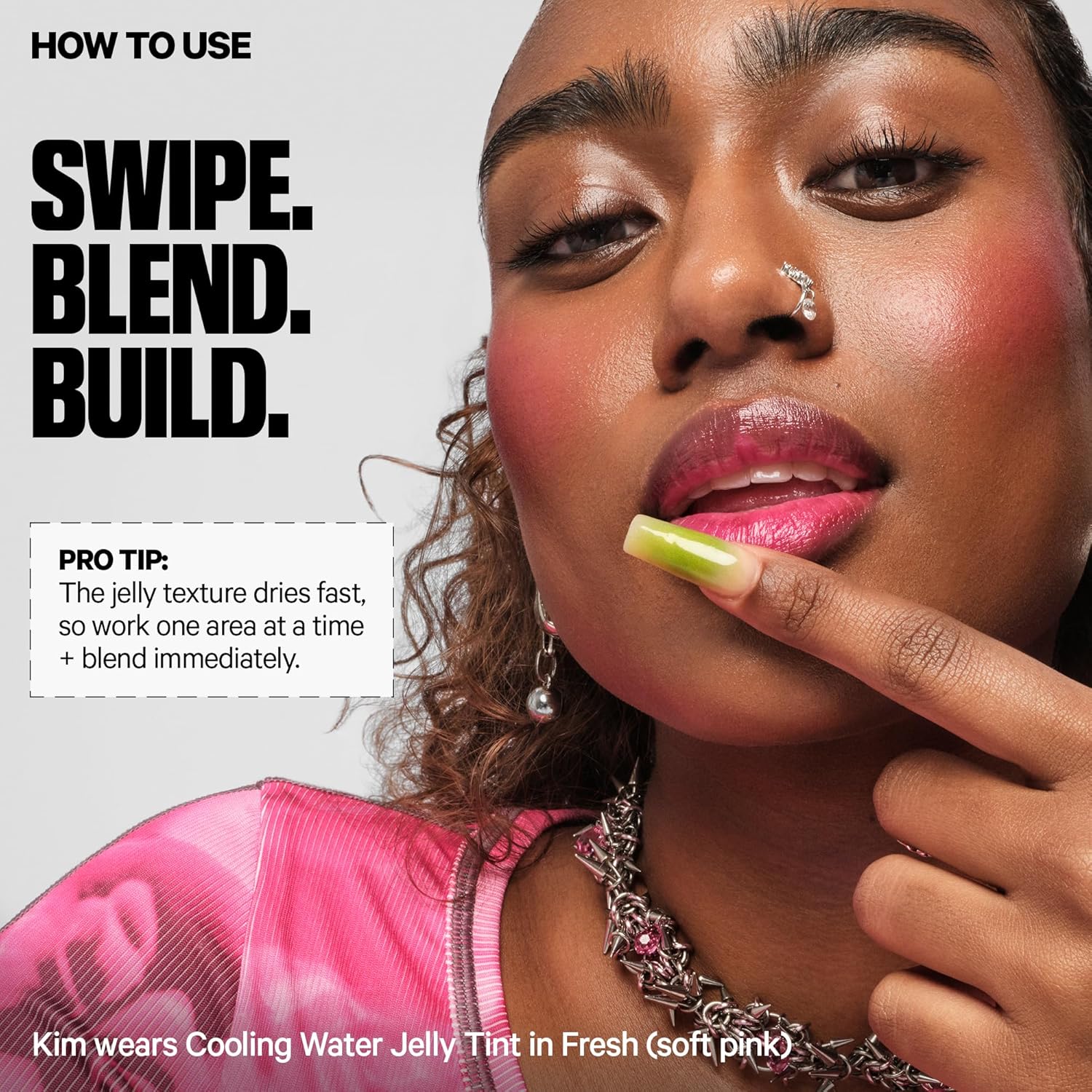 Milk Makeup Cooling Water Jelly Tint – Sheer Lip + Cheek Stain with Vegan Collagen, Seawater + Aloe – Hydrating, Long-Lasting, Buildable Lip Tint + Blush