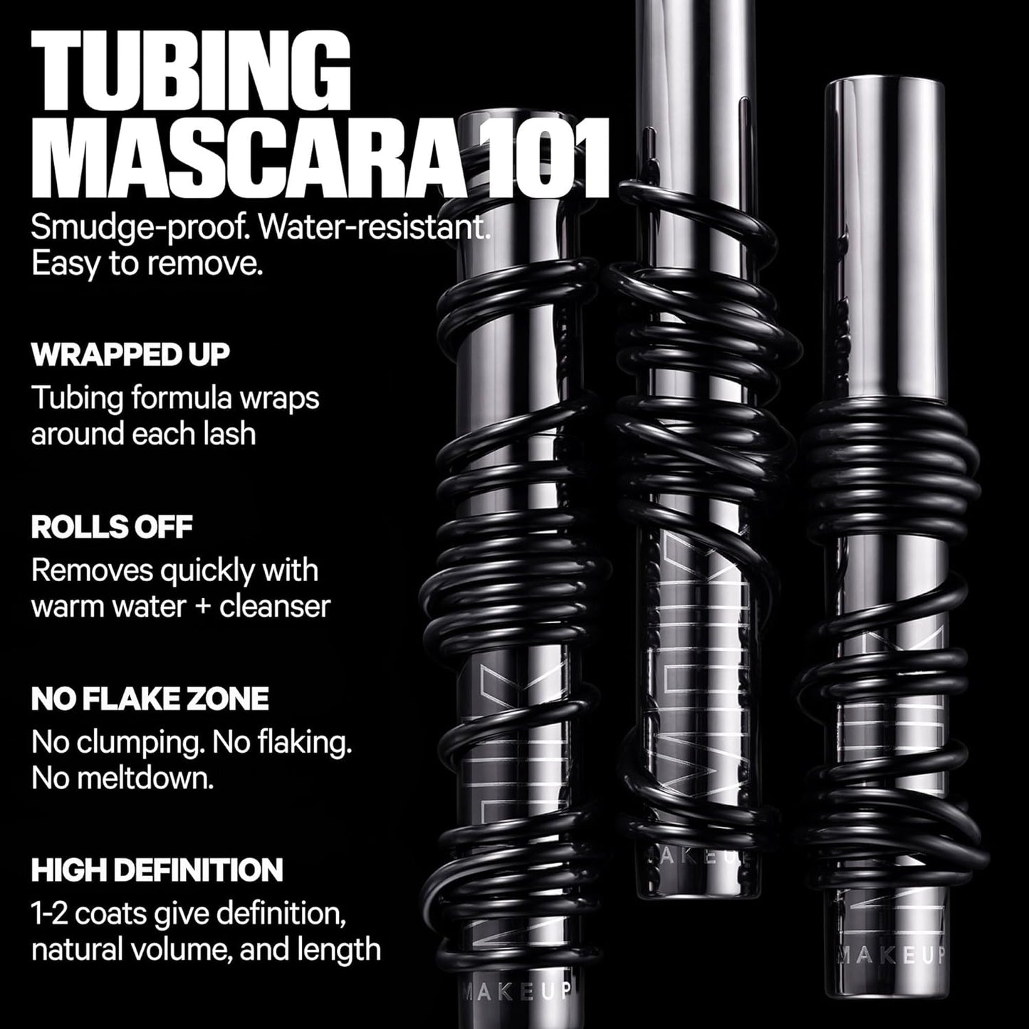 Milk Makeup KUSH High Roll Tubing Mascara – Longwear Mascara for Natural Volume, Length + Definition – Water-Resistant, Smudge-Proof + Flake-Free Up to 24 Hours – 0.3 oz