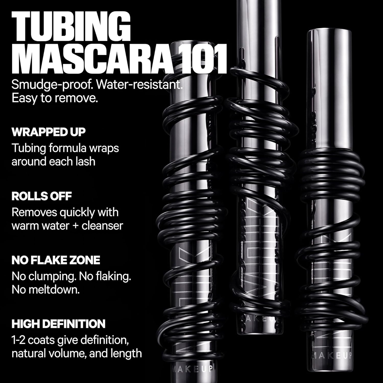 Milk Makeup KUSH High Roll Tubing Mascara – Longwear Mascara for Natural Volume, Length + Definition – Water-Resistant, Smudge-Proof + Flake-Free Up to 24 Hours – 0.3 oz