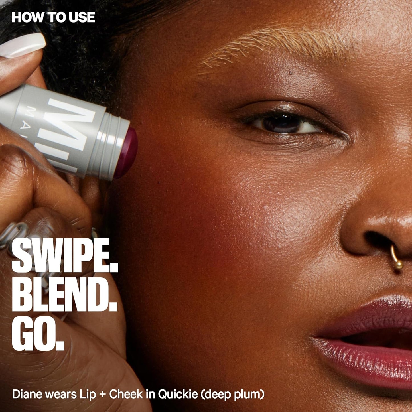 Milk Makeup Lip + Cheek Stick – Multi-Use Cream Blush + Lip Color with Mango Butter, Avocado Oil + Apricot Oil – Hydrating, Buildable, Long-Lasting, Vegan Formula